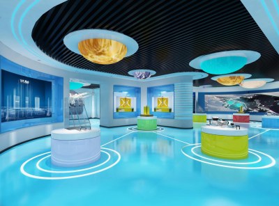 现代科技展厅3D模型下载